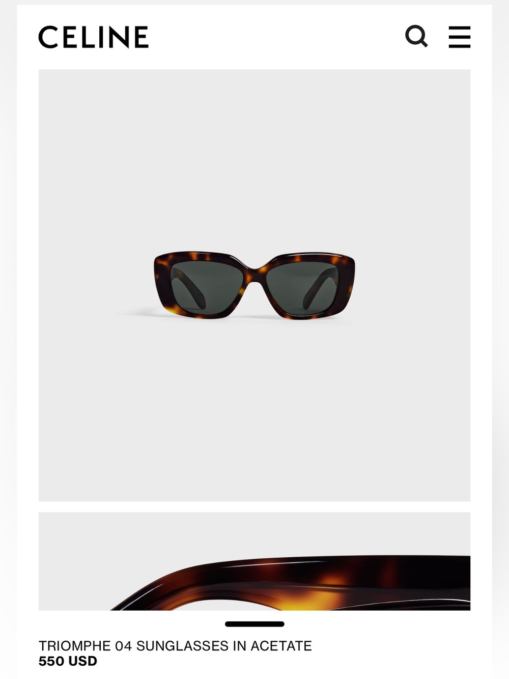 Celine Triomphe 04 Tortoiseshell Sunglasses